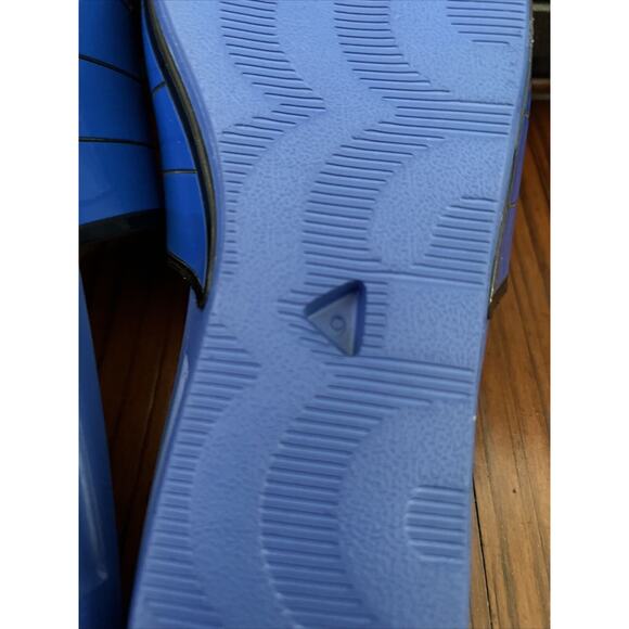 GOATS Black/Blue Stripe Comfortable Slip On Slide Sz 9 Women New Nordstrom - Picture 4 of 5